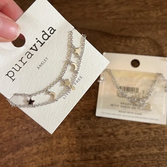 2 Pura vida Anklets stars and moons - Picture 5 of 7